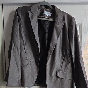 Calvin Klein Womens Charcoal Blazer
